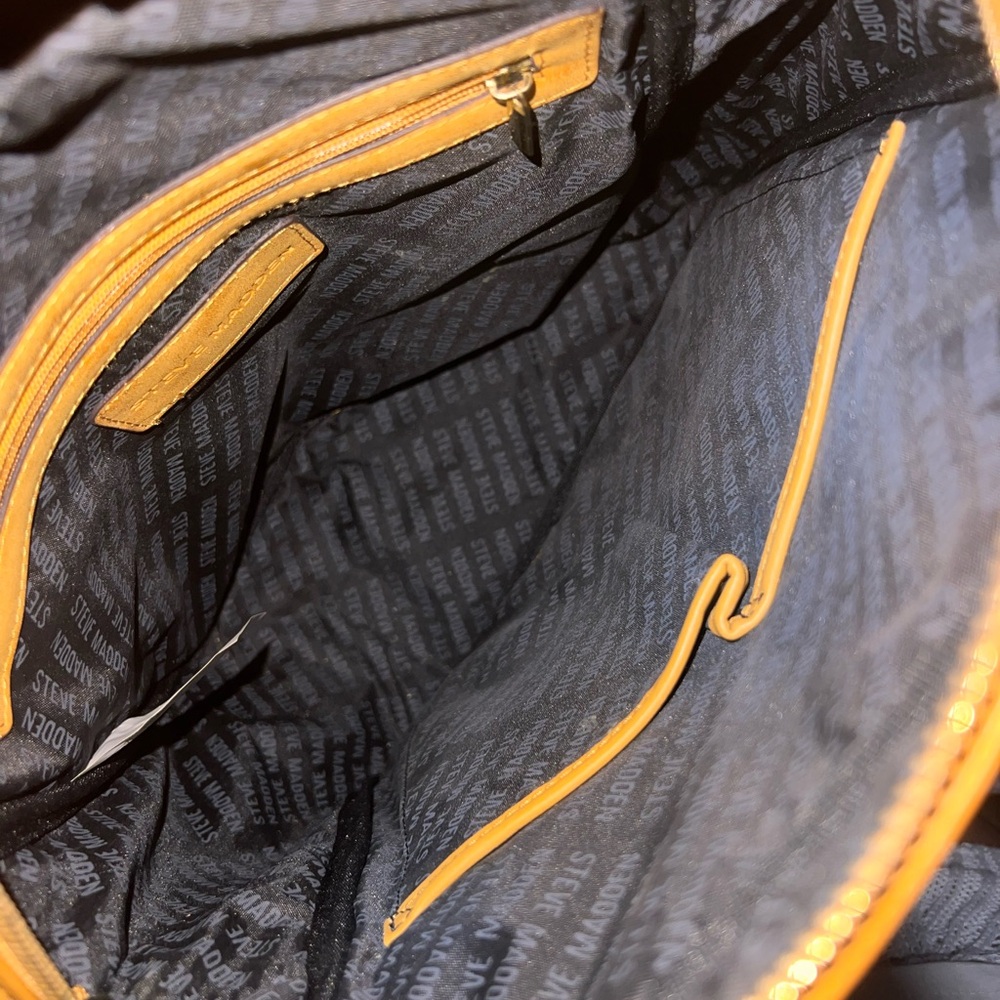 Steve Madden Yellow Fringe Backpack - Picture 3 of 3